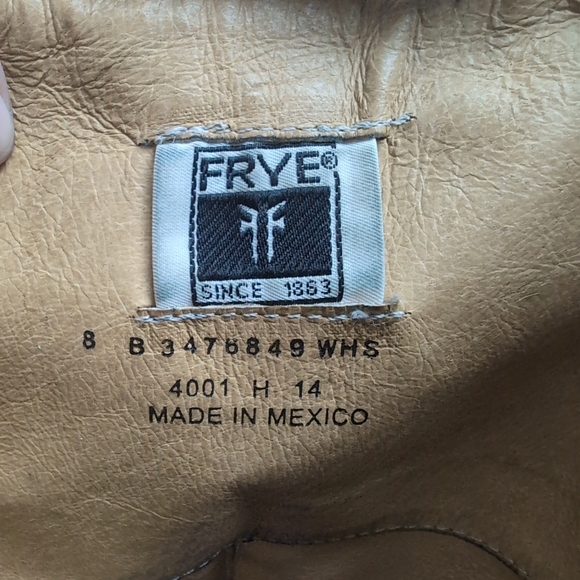 Frye Phillip Harness Boots Cognac Leather Women Size 9 - Picture 3 of 16